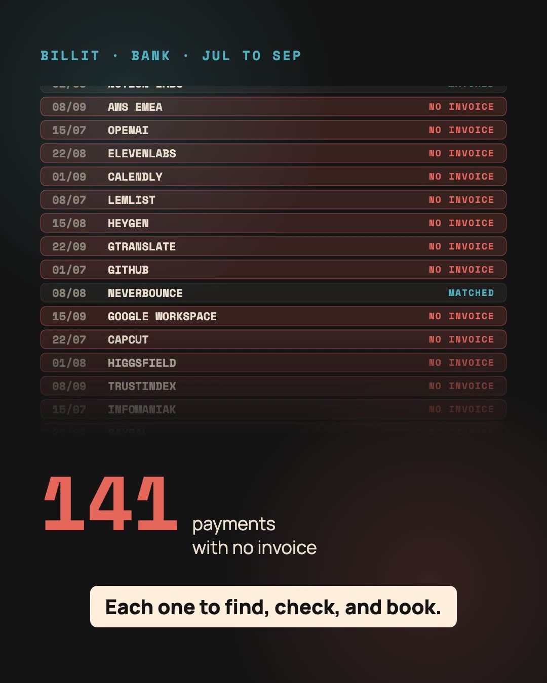 How Three AI Agents Closed Our Quarter in Billit: API, Mailbox and Bank Matching